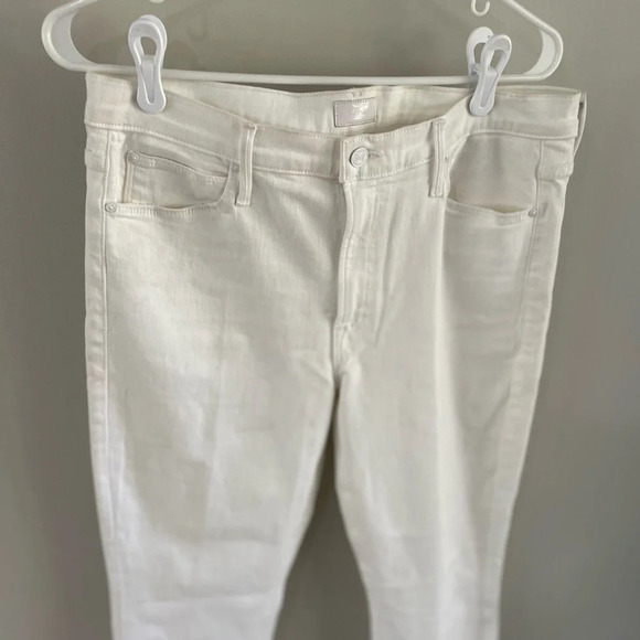 MOTHER The Dazzler Mid Rise Ankle Jeans - White - Size 33 - NWT - Picture 11 of 16